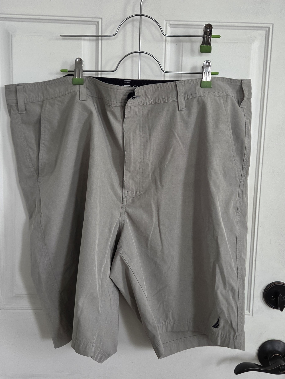 Nautica Light Gray Men's Chino Hybrid Shorts